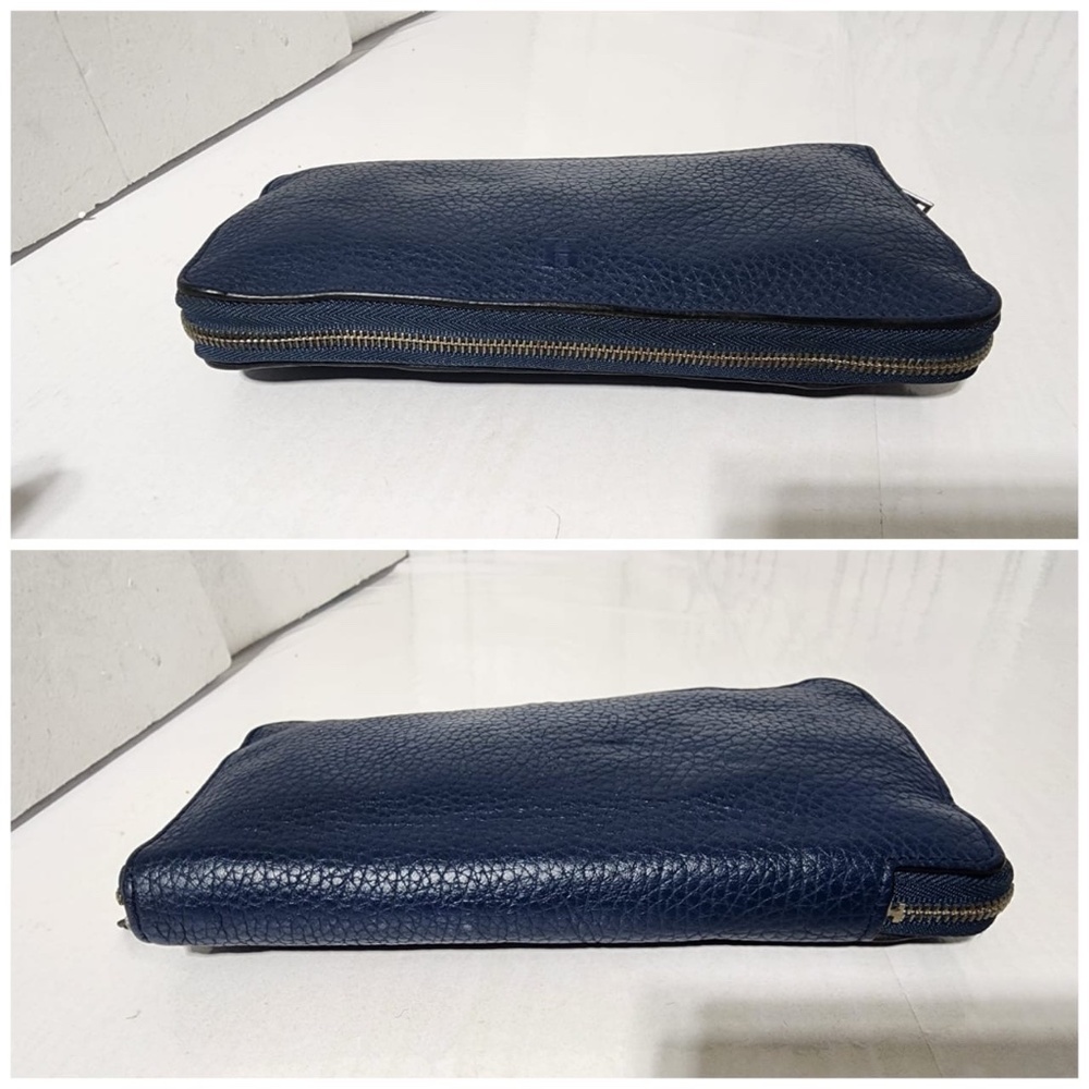 Authentic Hermes Long Azap Epsom Leather Wallet Navy Blue - Picture 7 of 11